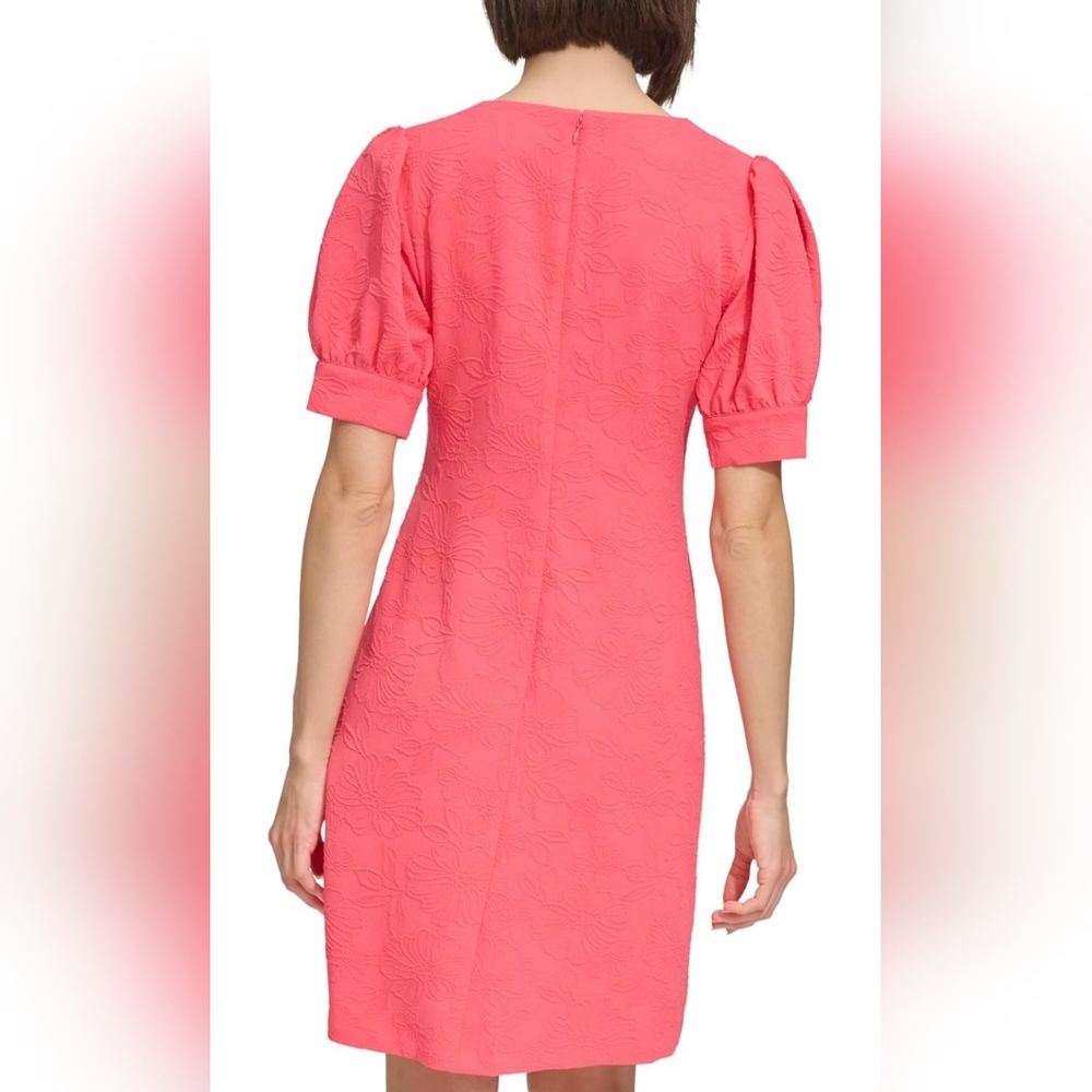 Tommy Hilfiger Coral Puff Sleeve Mini Dress - Picture 2 of 8